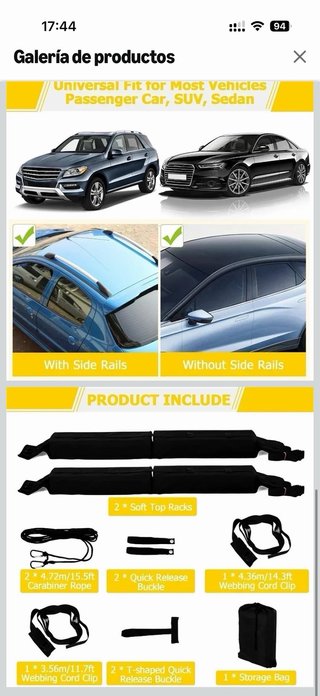 Alfombrillas Techo Coche surf snow..
