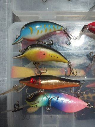 Lotes de señuelos de pesca vintage