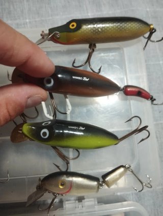 Lotes de señuelos de pesca vintage