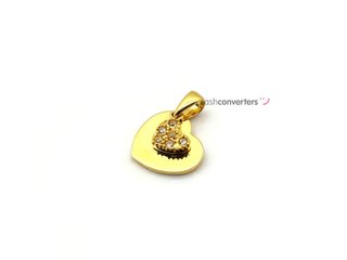 colgante oro 18k con piedra con circonita