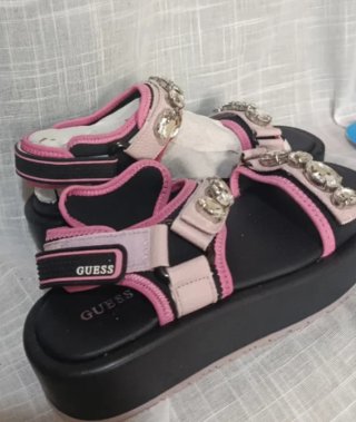 Sandalias Guess Plataforma Brillantes