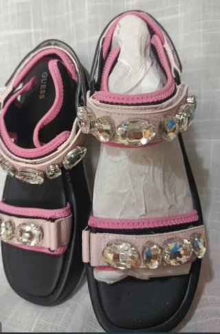 Sandalias Guess Plataforma Brillantes
