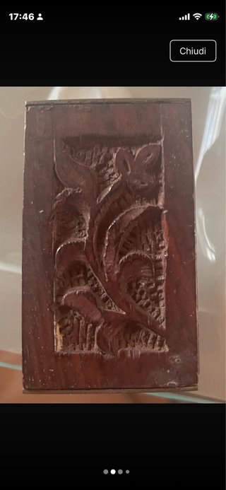 Scatolina legno e ottone fatta a mano
