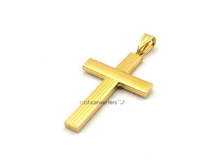 crucifijo oro 18k con circonita