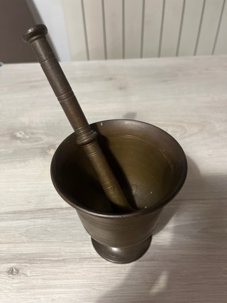 Mortaio vintage ottone