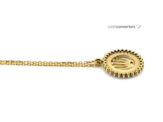 gargantilla oro 18k con piedra con circonita 20cm