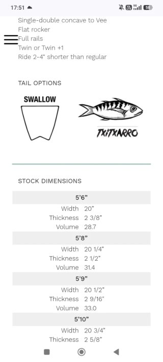 Tabla surf Agote Shapes 5'9 txitxarro 2+1