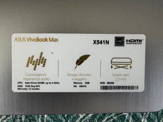 Asus Vivobook Max - Intel N3350 - 4/640GB - Win 10