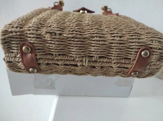 Borsa paglia manici bambù