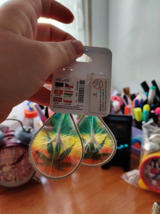 Pendientes de Hilo bandera rasta