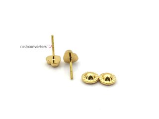 pendientes oro 18k con piedra con nacar