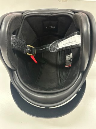 Casco Vintage Negro Brillante talla 3XL