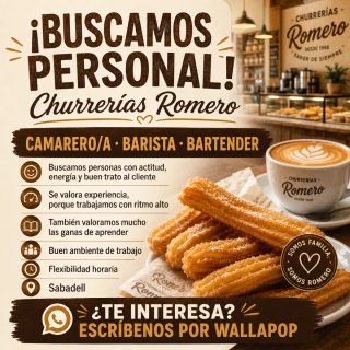Oferta de empleo – Camarero/a