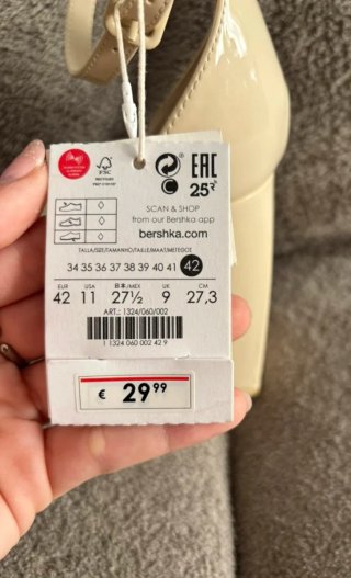 Zapato Tacon Comodo Marca Bershka con Plataforma