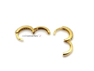 argollas oro 18k con piedra con circonita