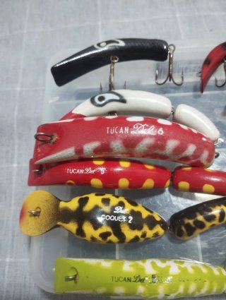 Lotes señuelos de pesca vintage DEL