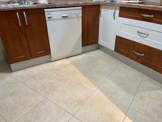 Muebles de cocina madera y cristal