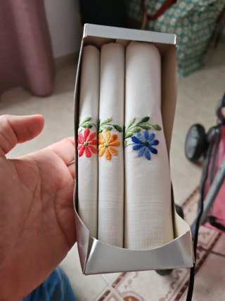 Sciarpe Torrellad Beige con Ricami a Fiori