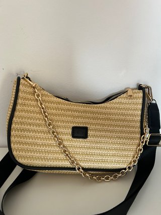 Bolso de rafia verano cadena y correa Greenwich