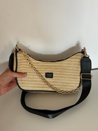Bolso de rafia verano cadena y correa Greenwich