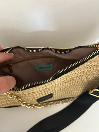 Bolso de rafia verano cadena y correa Greenwich