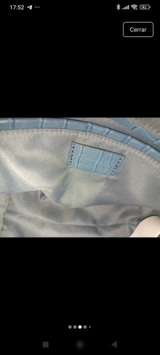 Bolso azul efecto piel cocodrilo Zara