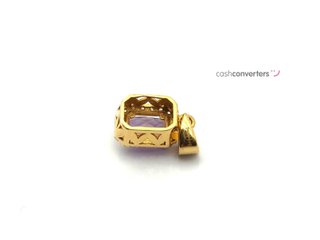 colgante oro 18k con piedra con circonita,cuarzo