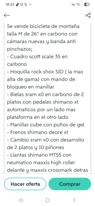 Bicicleta de Montaña Scott scale