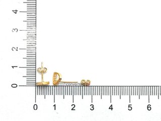 pendientes oro 18k con piedra con circonita