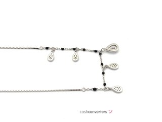 gargantilla plata 925mm con piedra con circonita 22cm
