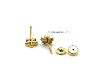 pendientes oro 18k con piedra con nacar