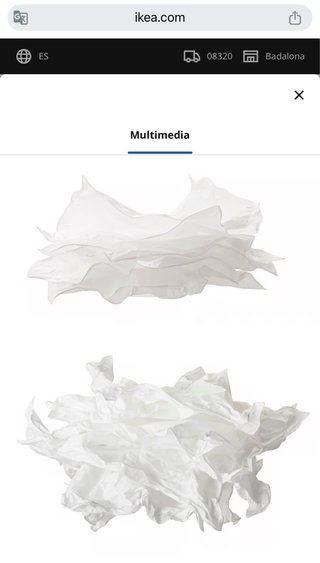 Lámpara de techo IKEA de papel