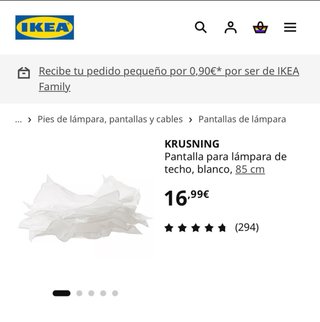 Lámpara de techo IKEA de papel