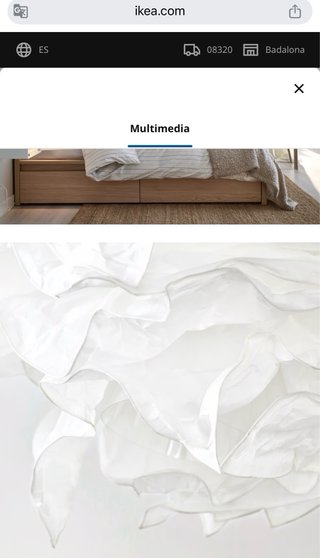 Lámpara de techo IKEA de papel