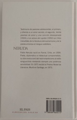 LIBRO VEINTE POEMAS DE AMOR ... PABLO NERUDA