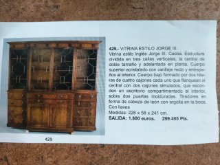 Mueble de madera caoba Aparador - vitrina