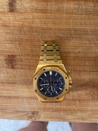 Reloj Seiko Cronógrafo Estilo Royal Oak Dorado