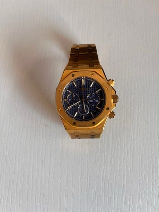 Reloj Seiko Cronógrafo Estilo Royal Oak Dorado
