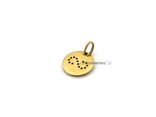 colgante oro 18k con circonita