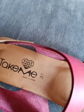 Sandalias TakeMe rosas y beige