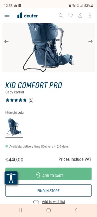 Mochila Portabebés Deuter Kid Comfort Pro