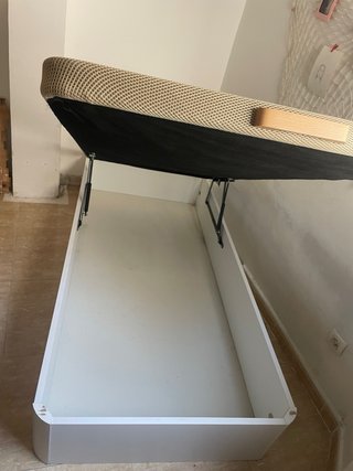 Canapé abatible tela y madera