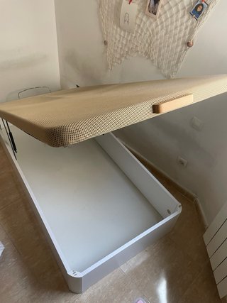 Canapé abatible tela y madera