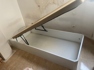 Canapé abatible tela y madera