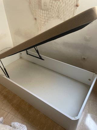 Canapé abatible tela y madera