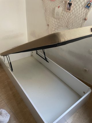 Canapé abatible tela y madera