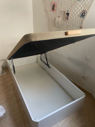 Canapé abatible tela y madera