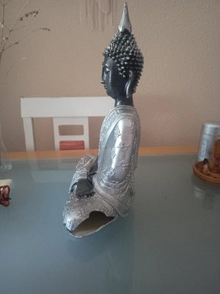 Figura Buda Sentado Plata
