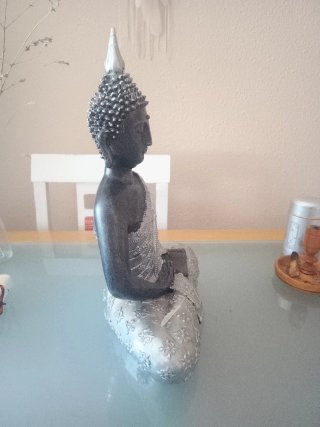 Figura Buda Sentado Plata