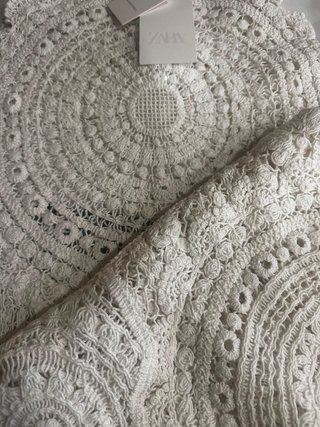 Vestido Zara Crochet Blanco